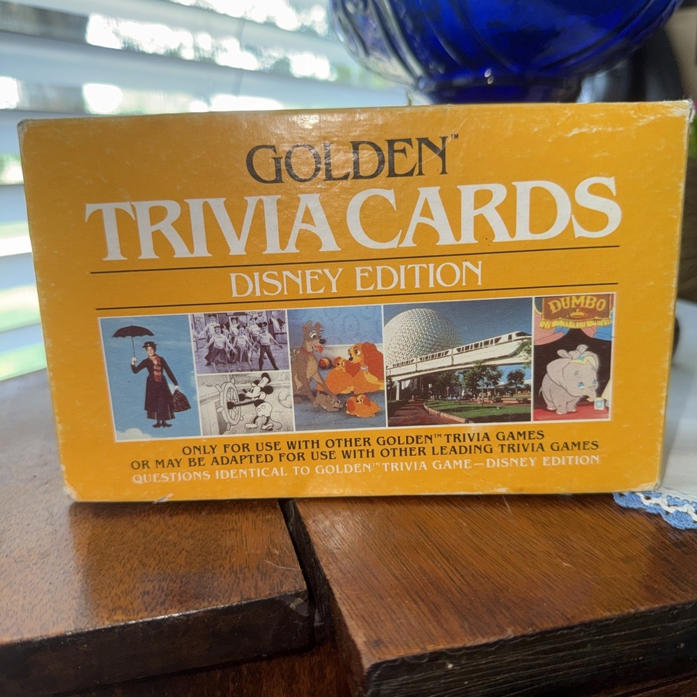Vintage Golden Trivia Cards Disney Edition Game 1984 USA